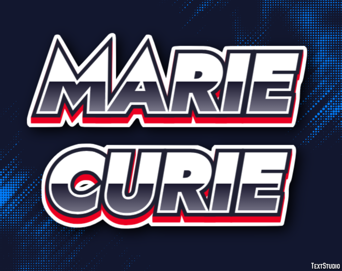 Marie Curie Text Effect