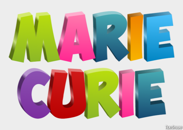 Marie Curie Efecto de Texto