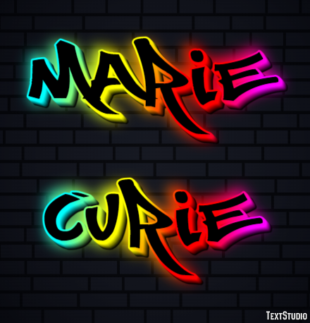 Marie Curie Efecto de Texto