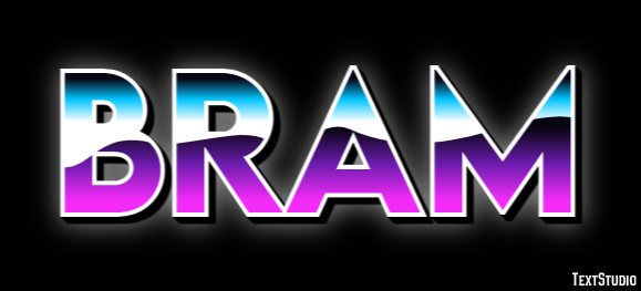 Bram Эффект текста