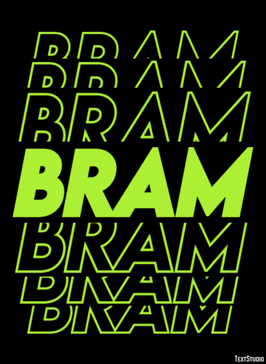 Bram Эффект текста