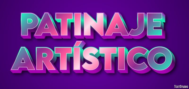 Patinaje artístico Efecto de texto