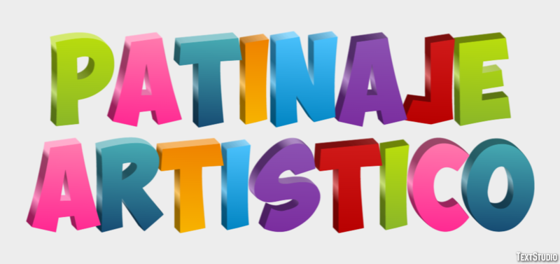 Patinaje artístico Efecto de texto