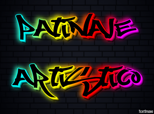 Patinaje artístico Efecto de texto
