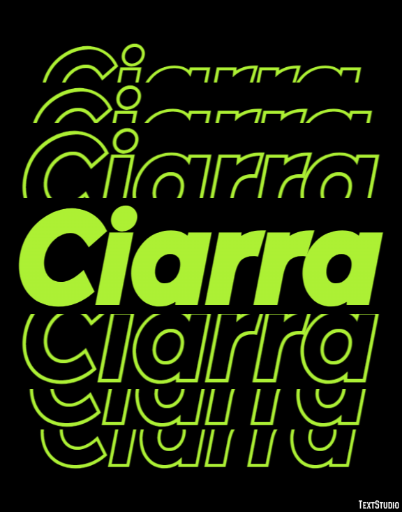 Ciarra Effetto testo
