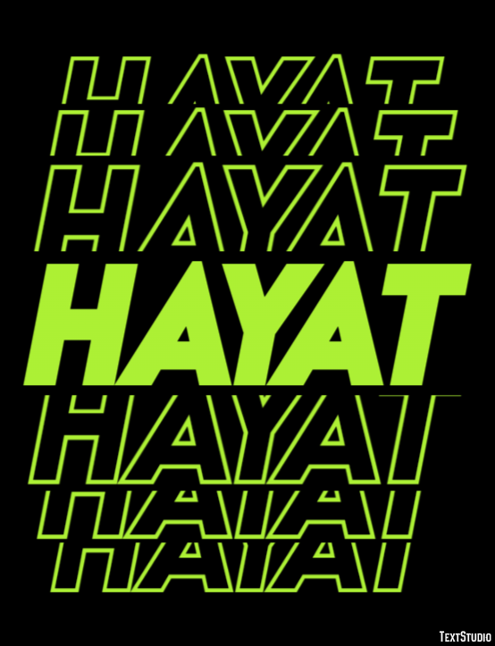 Hayat Efeito de texto