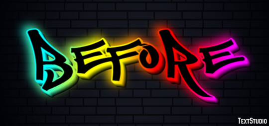 Before Efekt tekstowy