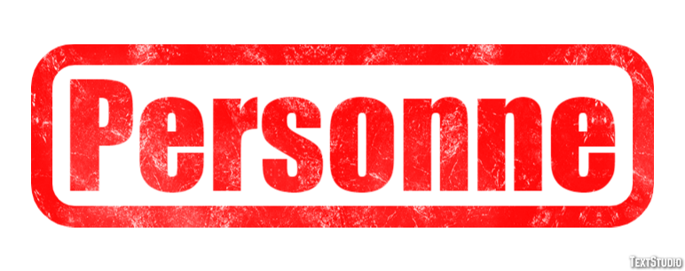 Personne Effet de texte
