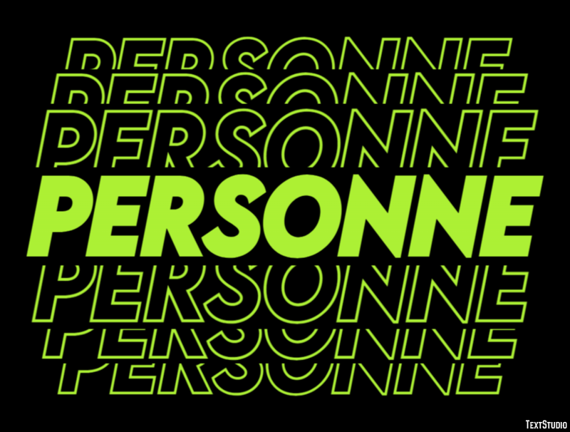 Personne Effet de texte