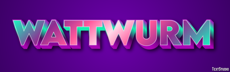 Wattwurm Texteffekt