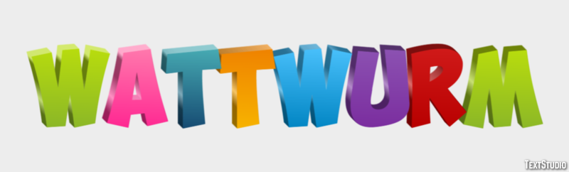 Wattwurm Texteffekt