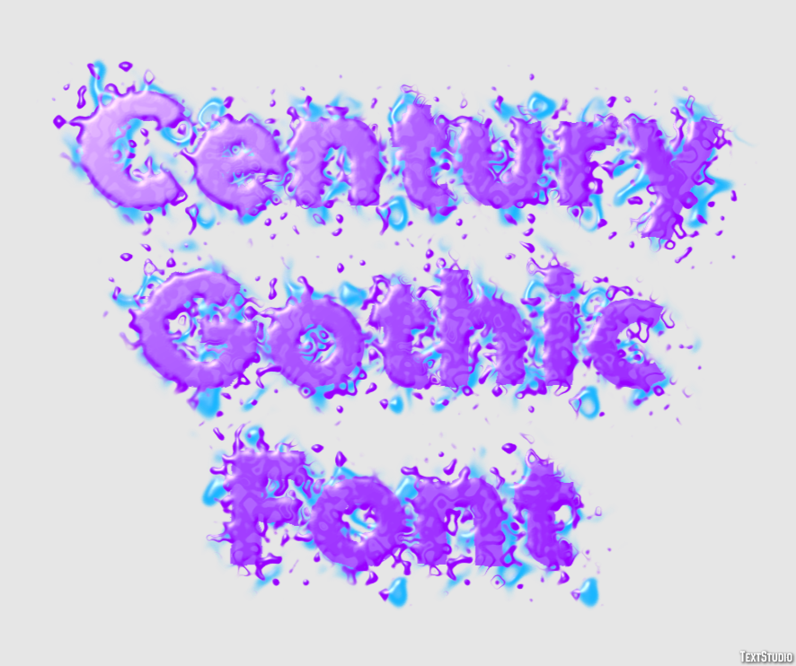 Century Gothic Font Efeito de texto