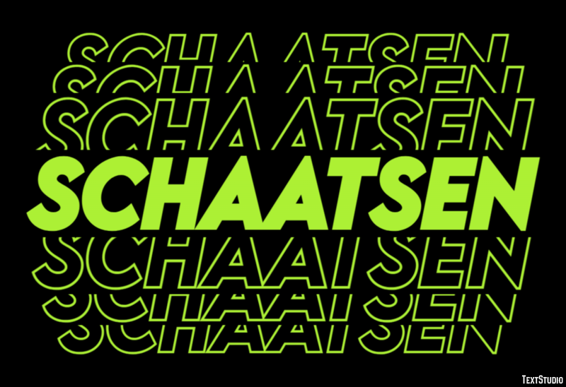 Schaatsen Texteffekt