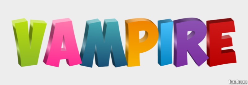 Vampire Effet de Texte