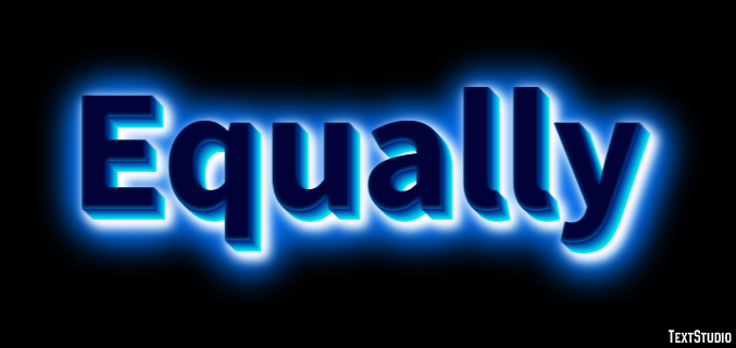 Equally Texteffekt