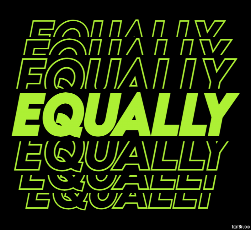 Equally Texteffekt