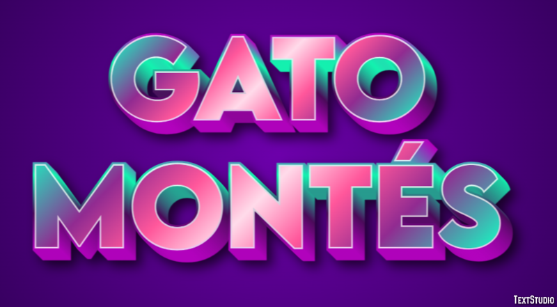 Gato Montés Efecto de texto