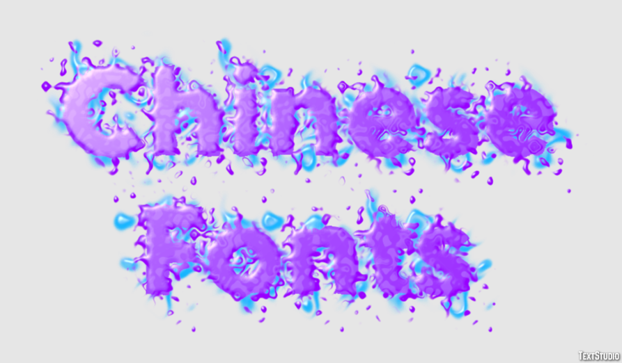 Chinese Fonts Text Effect