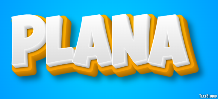 Plana Efeito do texto
