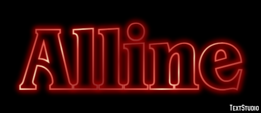 Alline Text effect