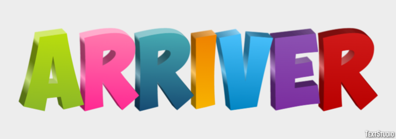 Arriver Effet de Texte