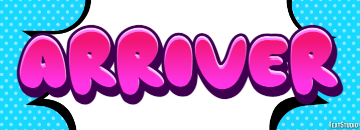 Arriver Effet de texte et design de logos Mot