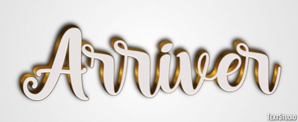 Arriver Effet de texte et design de logos Mot