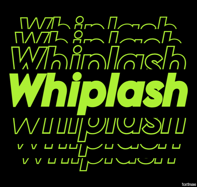 Whiplash Text effect