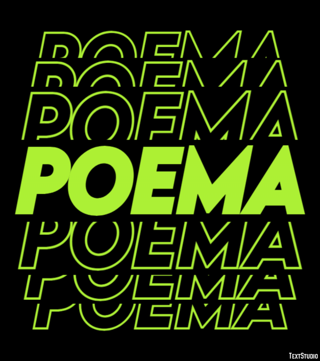 Poema Efeito de texto