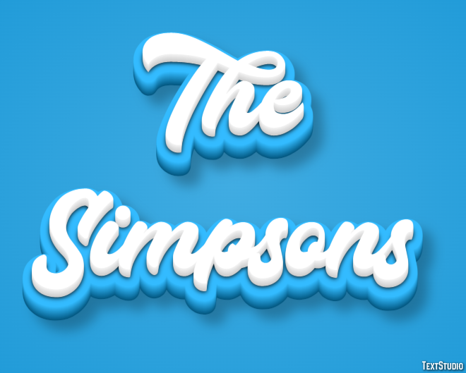 The Simpsons Text effect