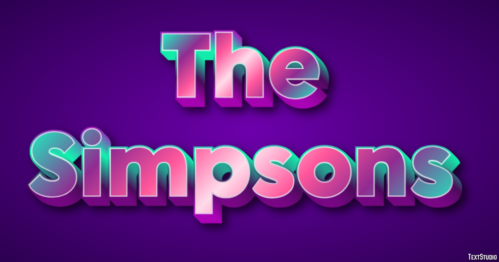 The Simpsons Text effect