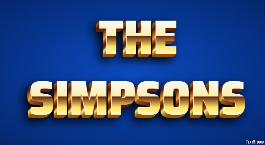 The Simpsons Text effect