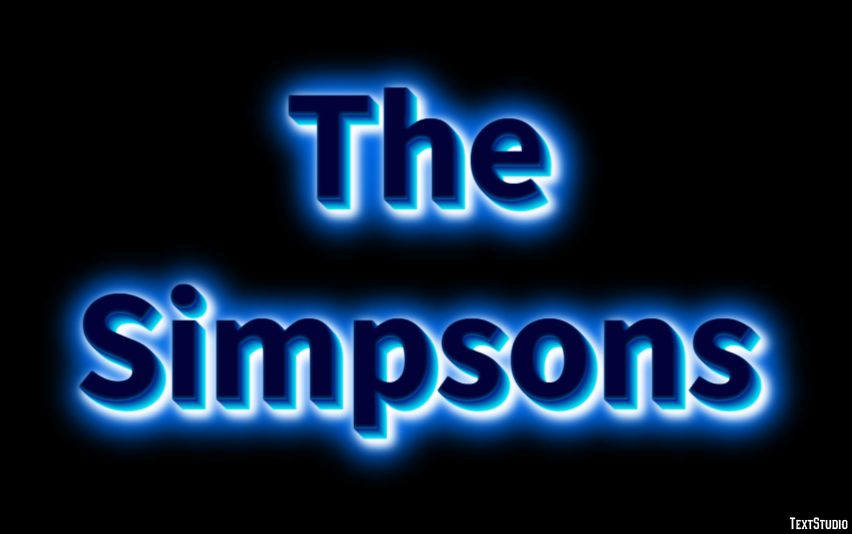 The Simpsons Text effect