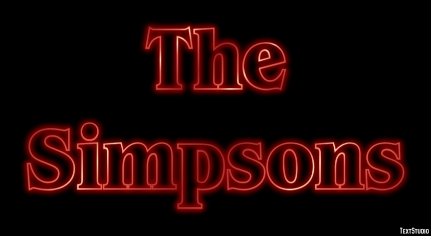 The Simpsons Text effect