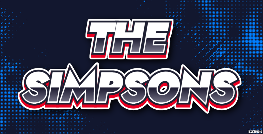 The Simpsons Text effect