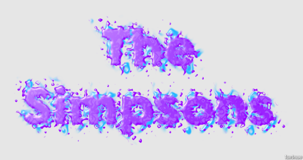 The Simpsons Text effect