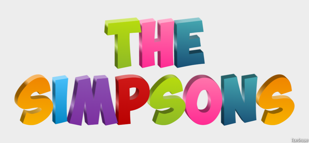 The Simpsons Text effect