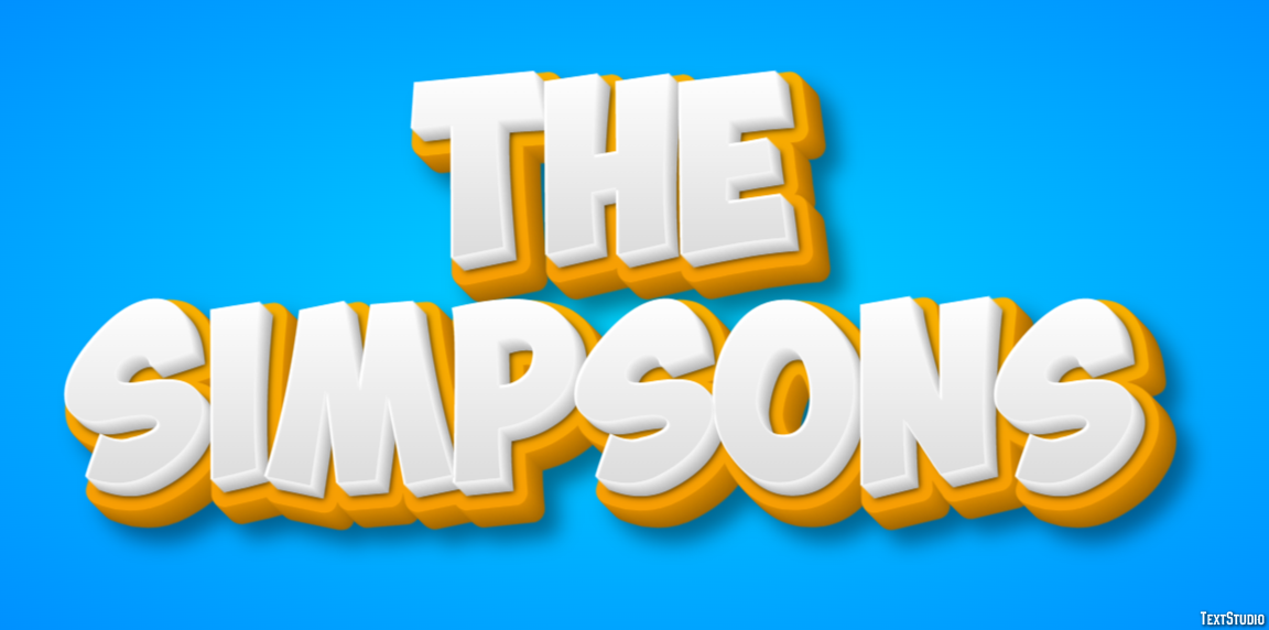 The Simpsons Text effect