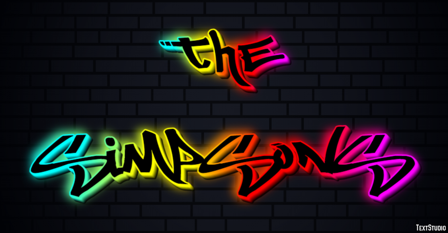 The Simpsons Text effect