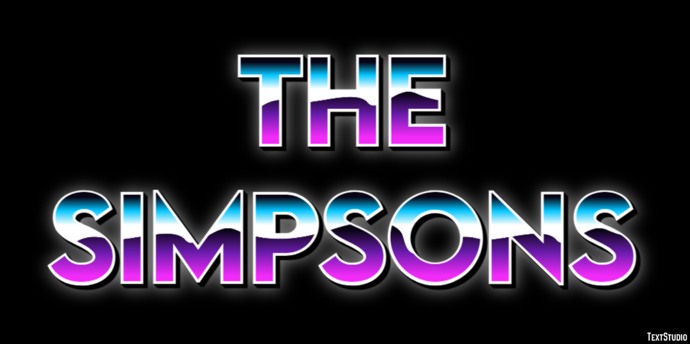 The Simpsons Text effect