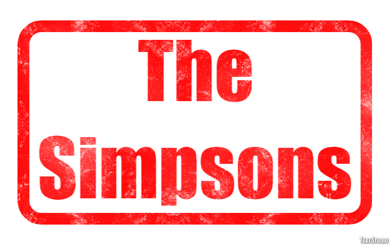 The Simpsons Text effect