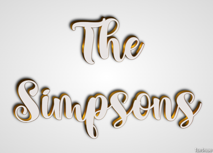 The Simpsons Text effect