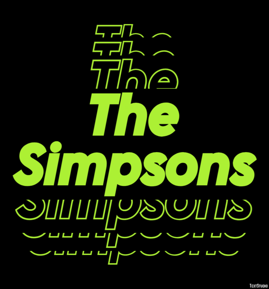 The Simpsons Text effect
