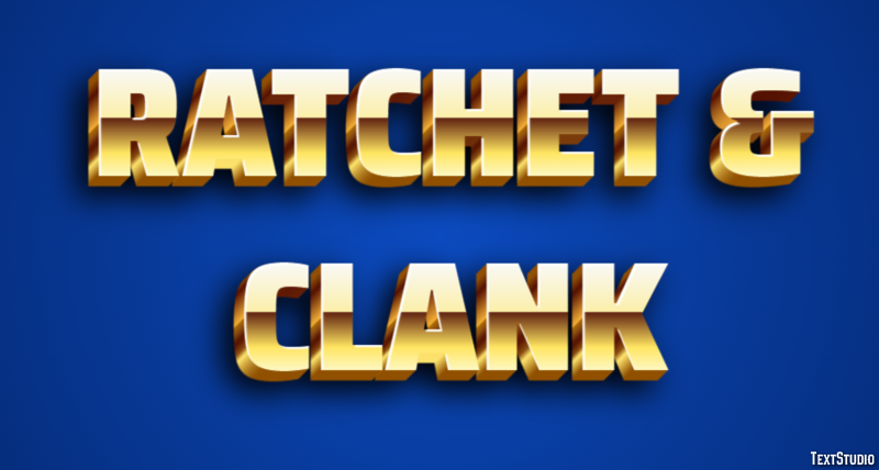 Ratchet & Clank Text Effect