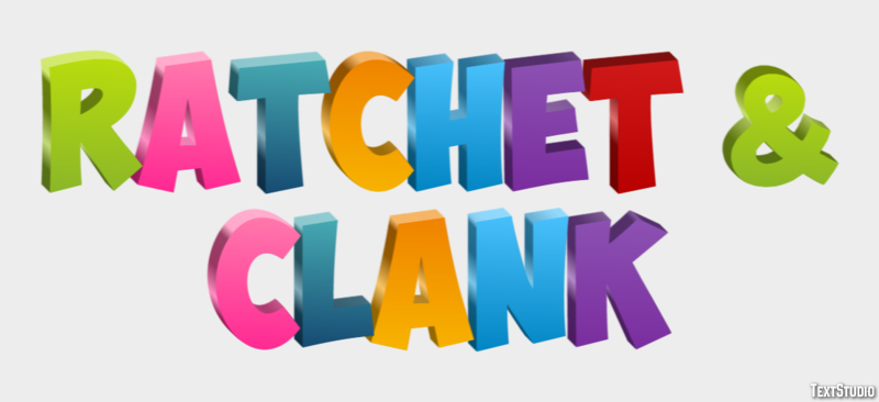 Ratchet & Clank Efekt tekstowy
