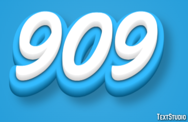 909 Эффект текста