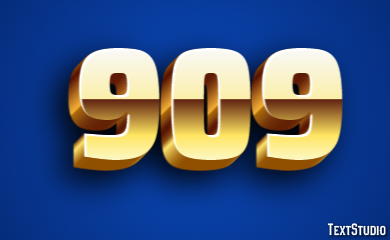 909 Эффект текста