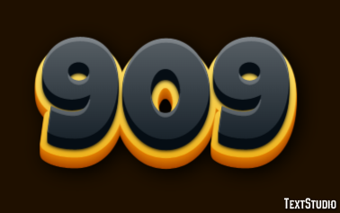 909 Эффект текста