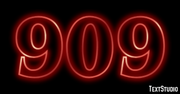 909 Эффект текста