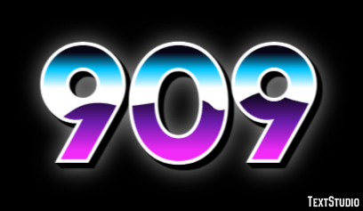 909 Эффект текста